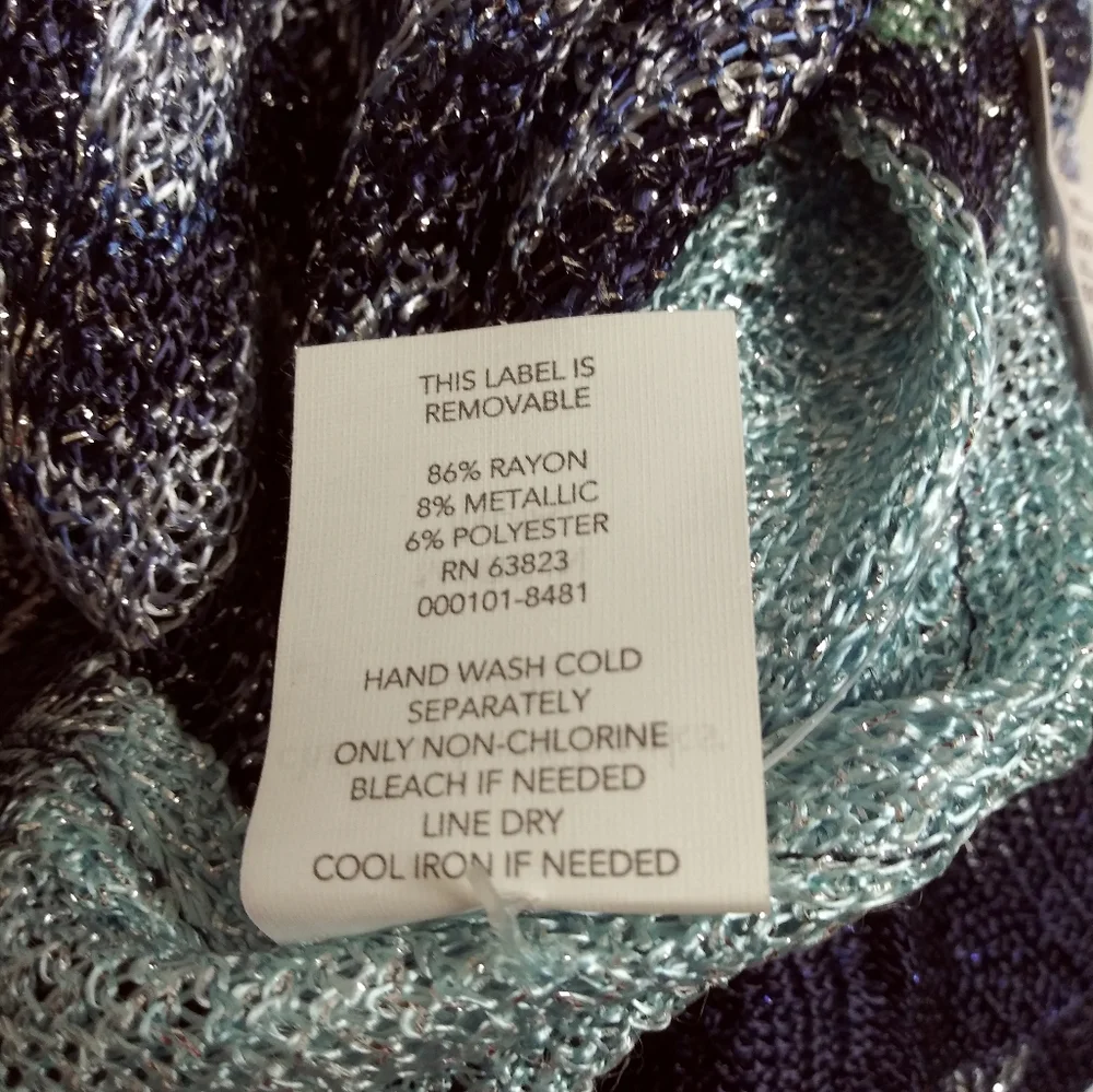 Christopher & banks|CJ banks Blue Metallic Women's Knit Scarf 76